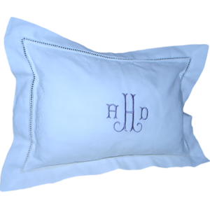 Light Blue Monogram Decorative & Throw Pillows
