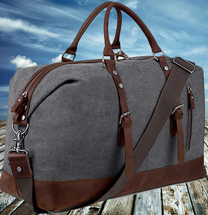 PERSONALIZED LEATHER TRIMMED WEEKENDER