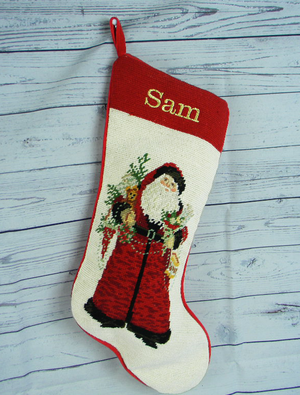 PERSONALIZED NEEDLE POINT CHRISTMAS STOCKINGS