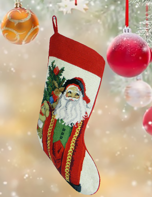 PERSONALIZED NEEDLE POINT GREEN VEST