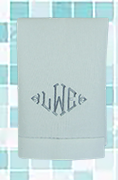 MONOGRAMMED HEMSTITCH GUEST TOWELS