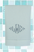 MONOGRAMMED HEMSTITCH GUEST TOWELS