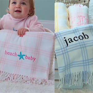 PERSONALIZED CHECK BABY BLANKET