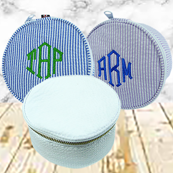 PERSONALIZED ROUND JEWELRY CASES