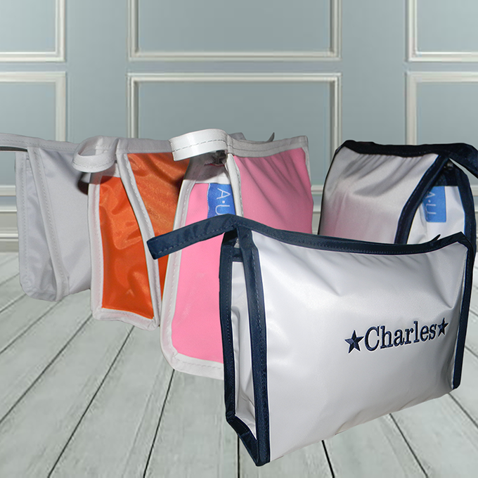 MONOGRAMMED LARGE NYLON COSMETIC CASE