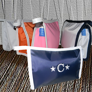 MONOGRAMMED SMALL NYLON COSMETIC CASE