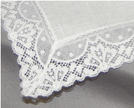 MONOGRAMMED CATHEDRAL LACE HANDKERCHIEF