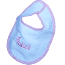 PERSONALIZED MEDIUM PIQUE/TERRY CHECK TRIM BIB