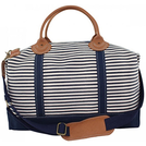 PERSONALIZED STRIPED CANVAS WEEKENDER