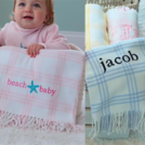 PERSONALIZED CHECK BABY BLANKET
