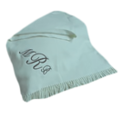 MONOGRAMMED PLUSH COTTON THROWS