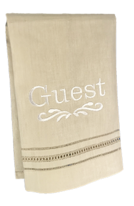 MONOGRAMMED GILUCCI HEMSTITCHED GUEST TOWELS