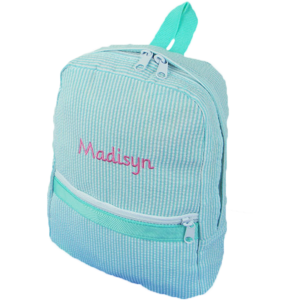 PERSONALIZED SEERSUCKER CHILD'S BACKPACK