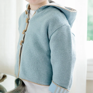 PERSONALIZED COTTON SEED STITCH HOODED JACKET