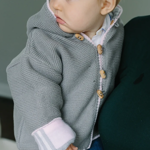 PERSONALIZED COTTON SEED STITCH HOODED JACKET