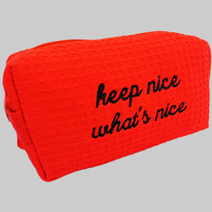 CUSTOMIZED SMALL WAFFLE COSMETIC CASES