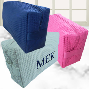 CUSTOMIZED LARGE WAFFLE COSMETIC CASE