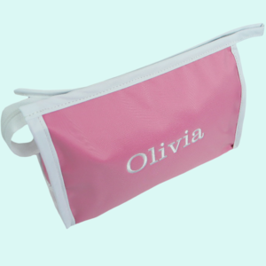 MONOGRAMMED LARGE NYLON COSMETIC CASE