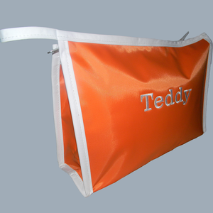 MONOGRAMMED LARGE NYLON COSMETIC CASE