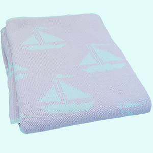 PERSONALIZED SAILBOAT BABY BLANKET