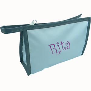 MONOGRAMMED SMALL NYLON COSMETIC CASE