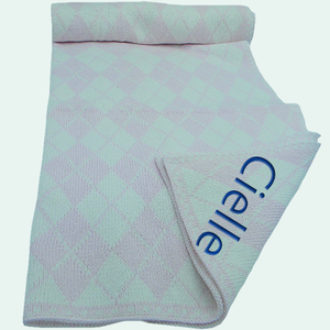 PERSONALIZED ARGYLE BABY BLANKET