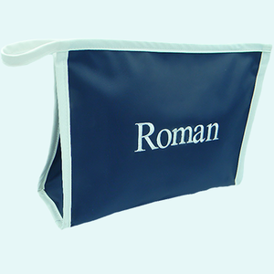 MONOGRAMMED LARGE NYLON COSMETIC CASE