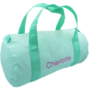 PERSONALIZED SEERSUCKER CHILD'S DUFFEL