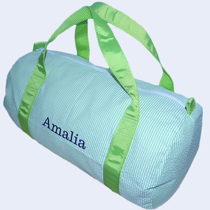 PERSONALIZED SEERSUCKER CHILD'S DUFFEL